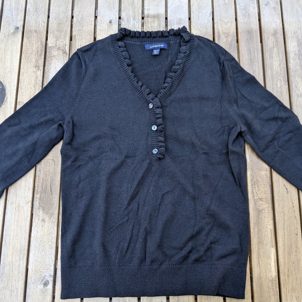 Land's End Women Cardigan Pullover V-neck